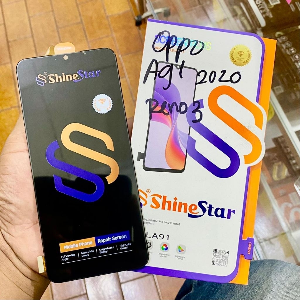 LCD+TS OPPO (A91 2020) RENO 3/RENO 3 5G (PDCMOO)/F15/F17/A73 2020 BLACK S.STAR