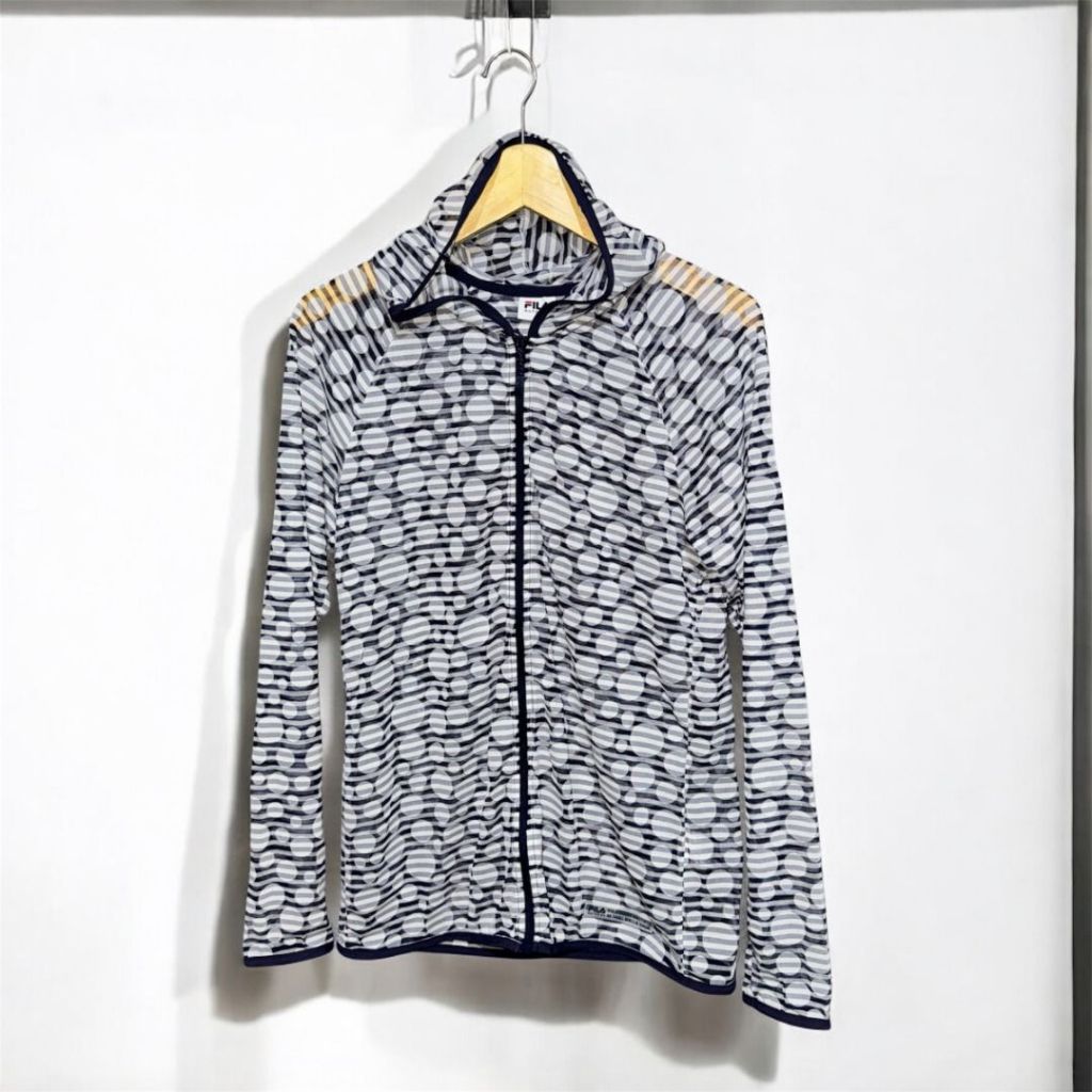 FILA Trail Running Jacket | Jaket outdoor trailrun trekking polkadot