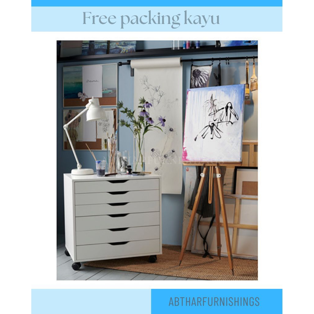 Kabinet minimalis kaki roda lemari buku lemari kosmetik lemari serba guna