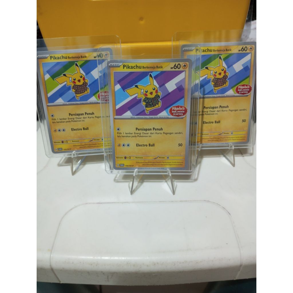 Kartu Pokemon Pikachu Batik Xatu Pokemon Batik Staryu | Pikachu Indonesia Journey | Trading Card