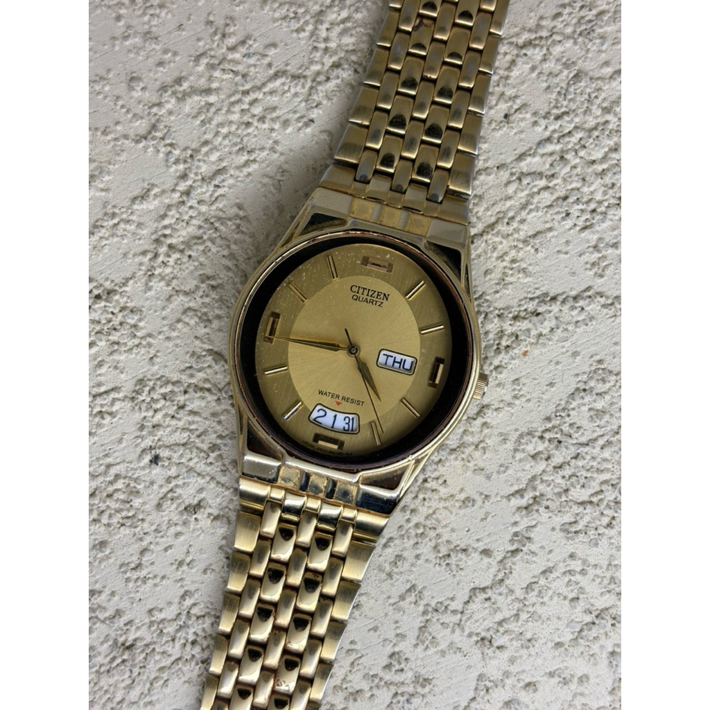 Arloji Jam tangan Citizen Spesial Gold plated Second Preloved