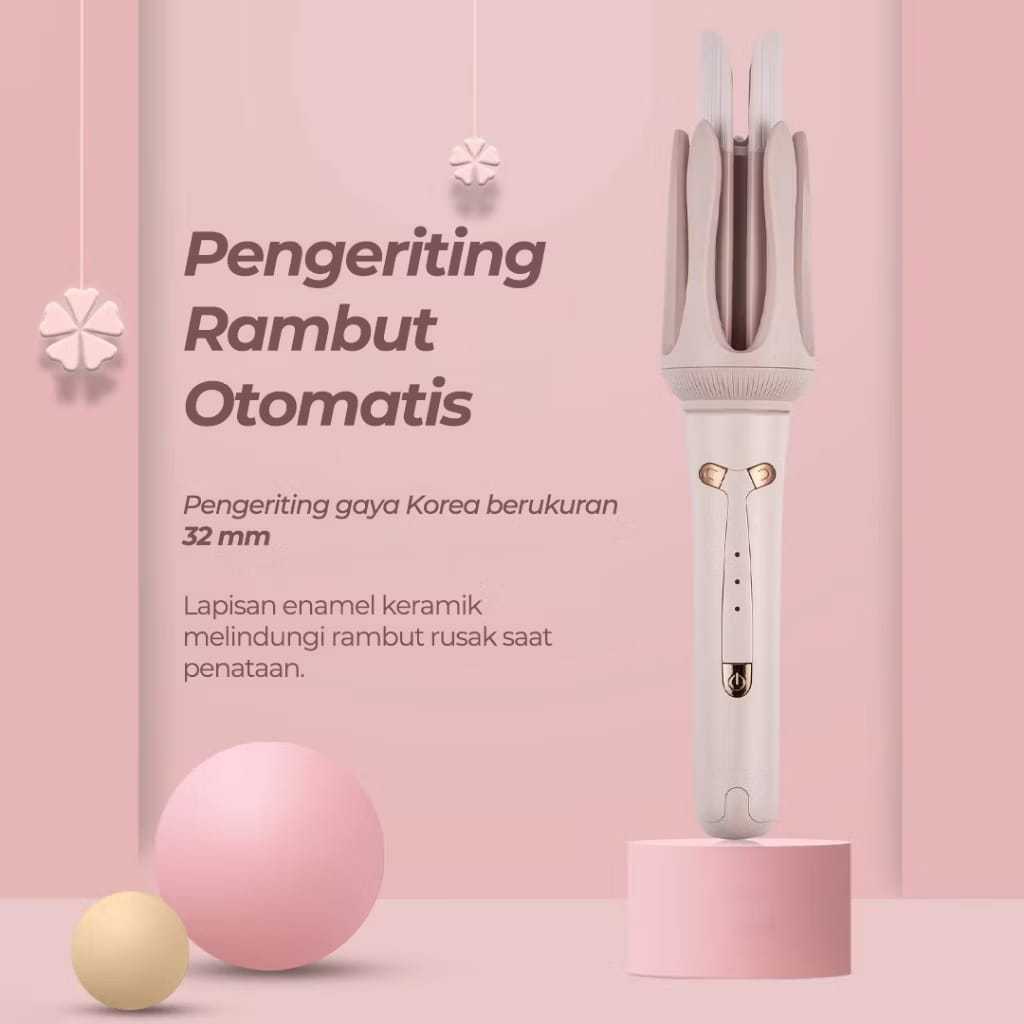 Catokan Curly Otomatis SHINON | Catokan Rambut Ion Keriting Otomatis