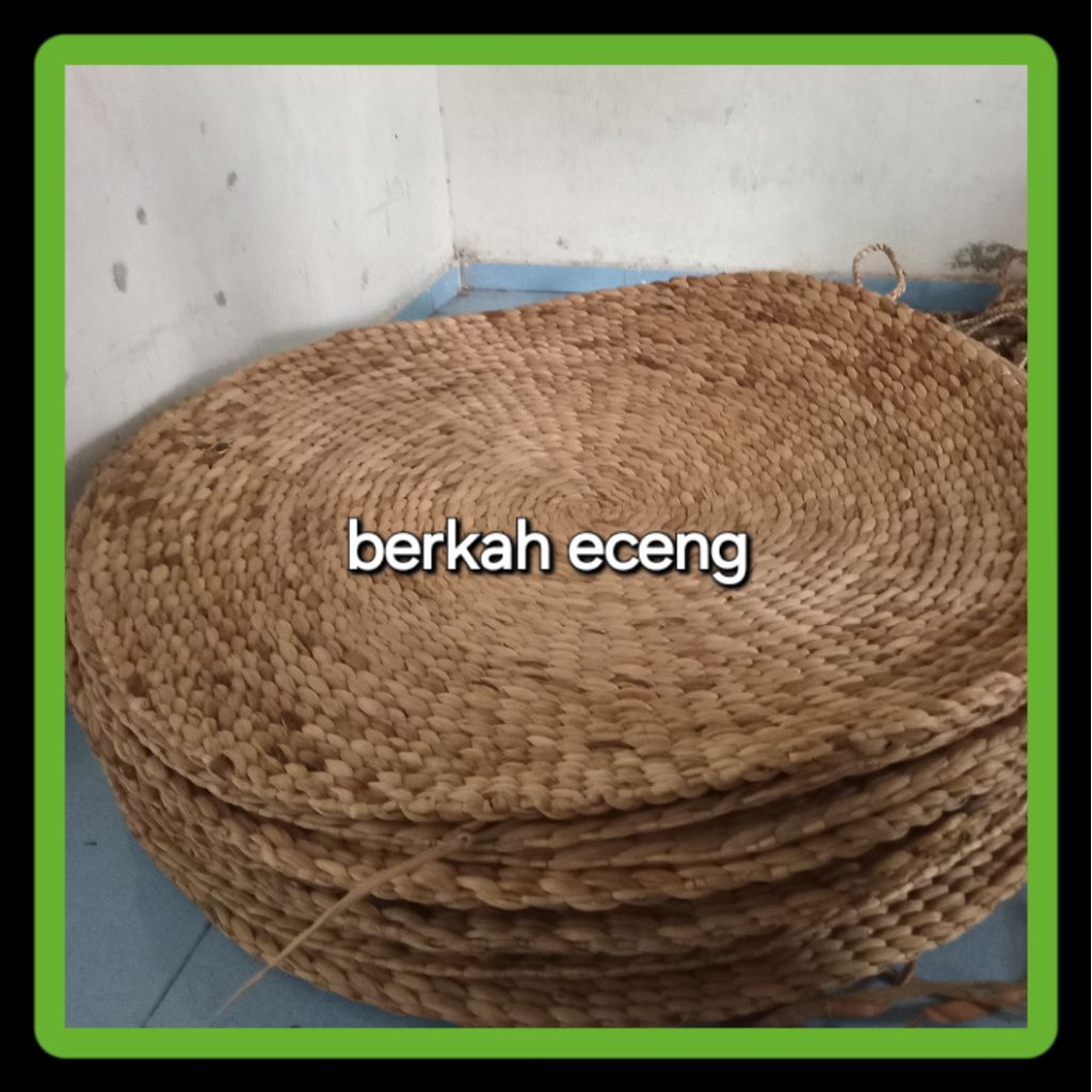rug eceng gondok,karpet bulat diameter 100cm,matras  dekorasi