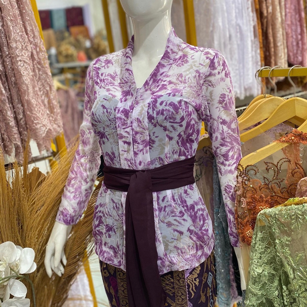 Kebaya Sifon Lukis | Kebaya Jadi | Kebaya Lukis Motif