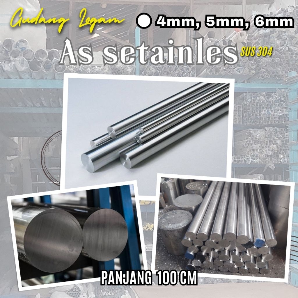 As Stainless Dia 4mm, 5mm, 6mm Ss304