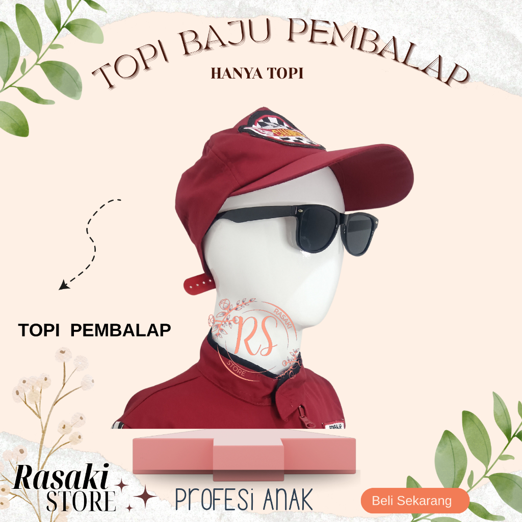 TOPI PEMBALAP Kostum pembalap/TOPI kostum pembalap anak/ TOPI kostum balap/kostum balap anak/ TOPI k