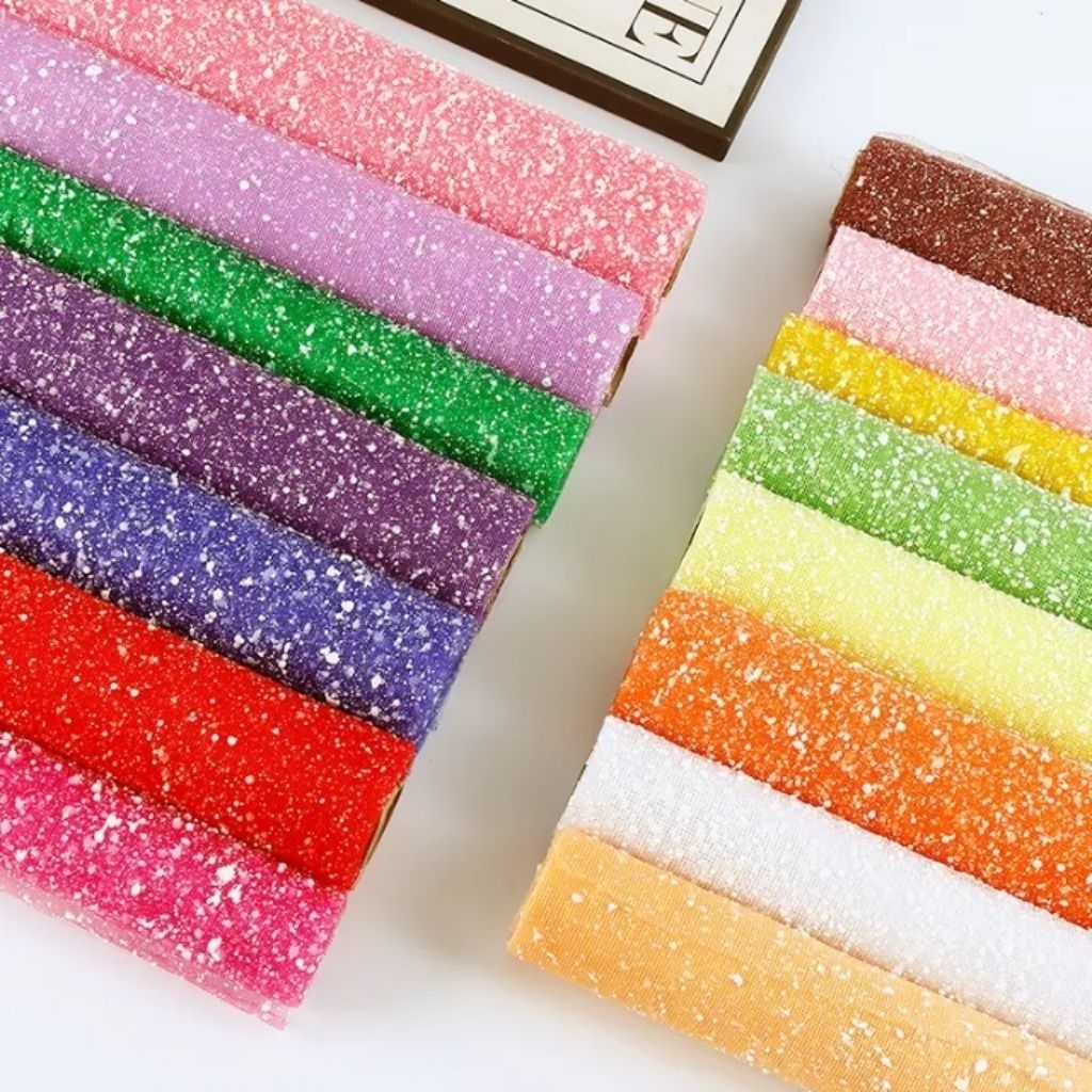 Flower Wrapping Tile Jala Salju Flower Wrapping Paper Snowy Jaring Salju Flower Mesh Snowy Buket Bun