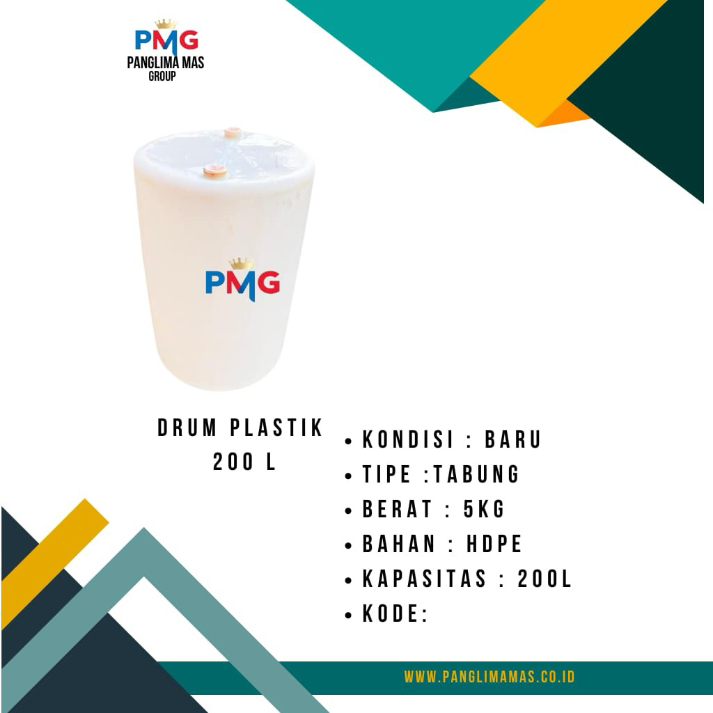 Drum plastik 200 L  sekala kecil