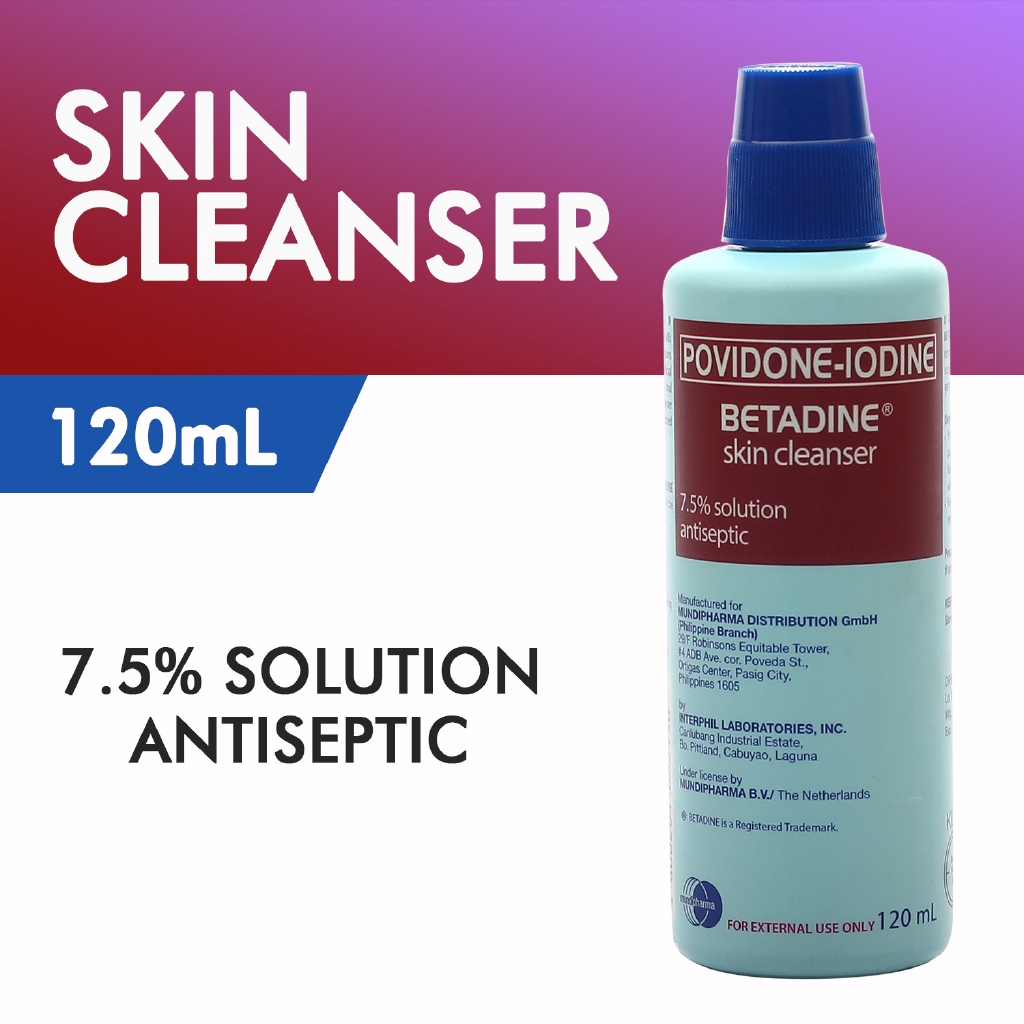 BETADINE (POVIDONE-IODINE) SKIN CLEANSER 60ML|120ML ANTI BACTERIA FUNGI VIRUS BACK ACNE CLENASER