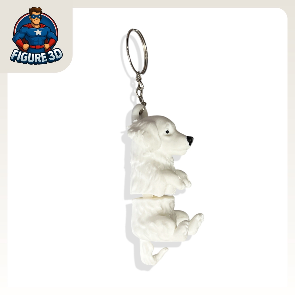 Gantungan Kunci Golden Retriever – Articulated Pet Friend Aksesoris Keychain