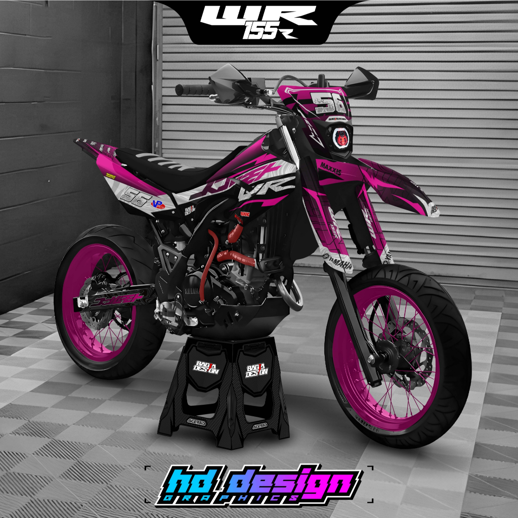 decal wr155 custom  sticker stiker yamaha wr155  wr 155 aksesoris  decal klx  decal crf  logo