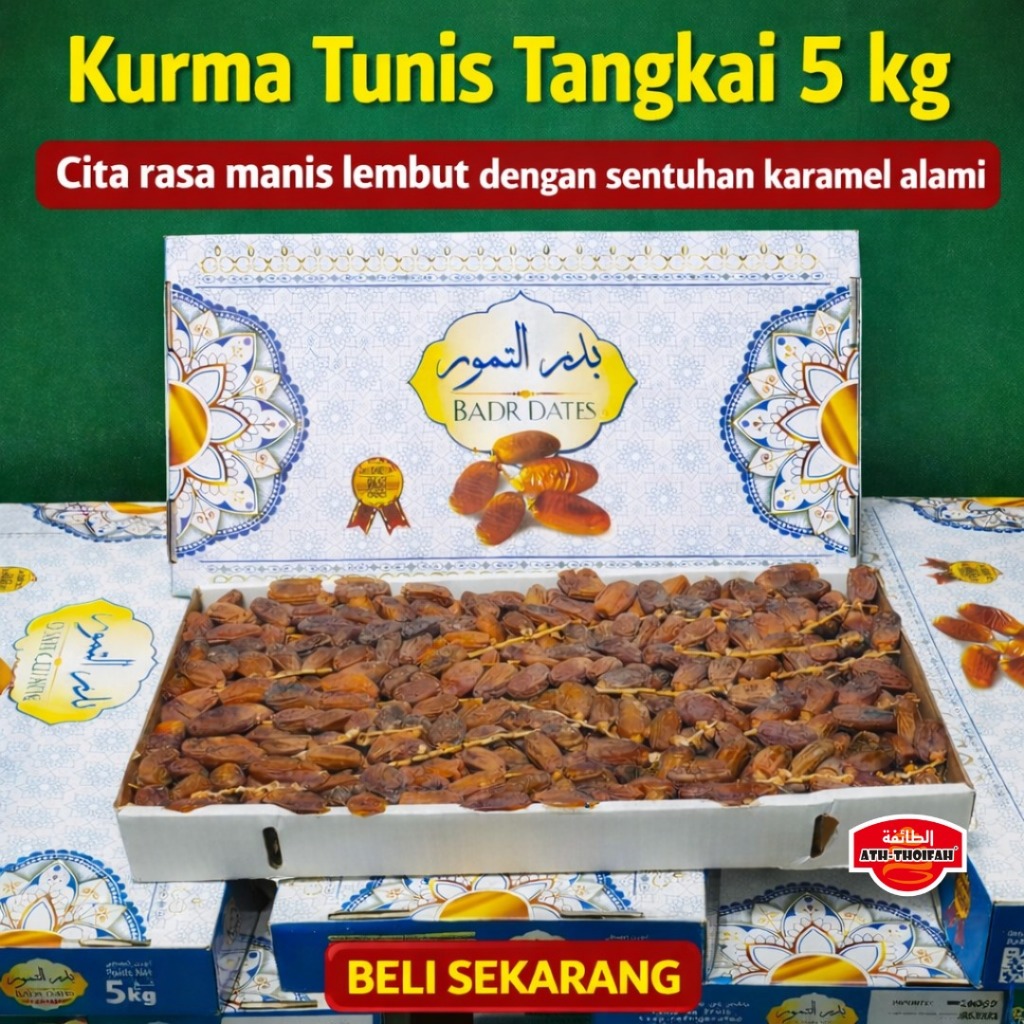 Kurma Tunisia Tangkai 5Kg Al Badr Palmyra Oasis FRESH Terbaru