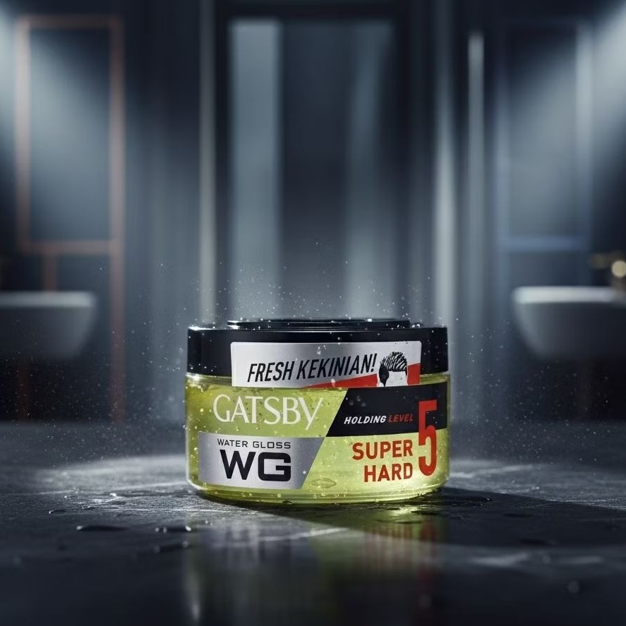 GATSBY Water Gloss Super Hard - Gel Rambut Level 5 (Kuning)