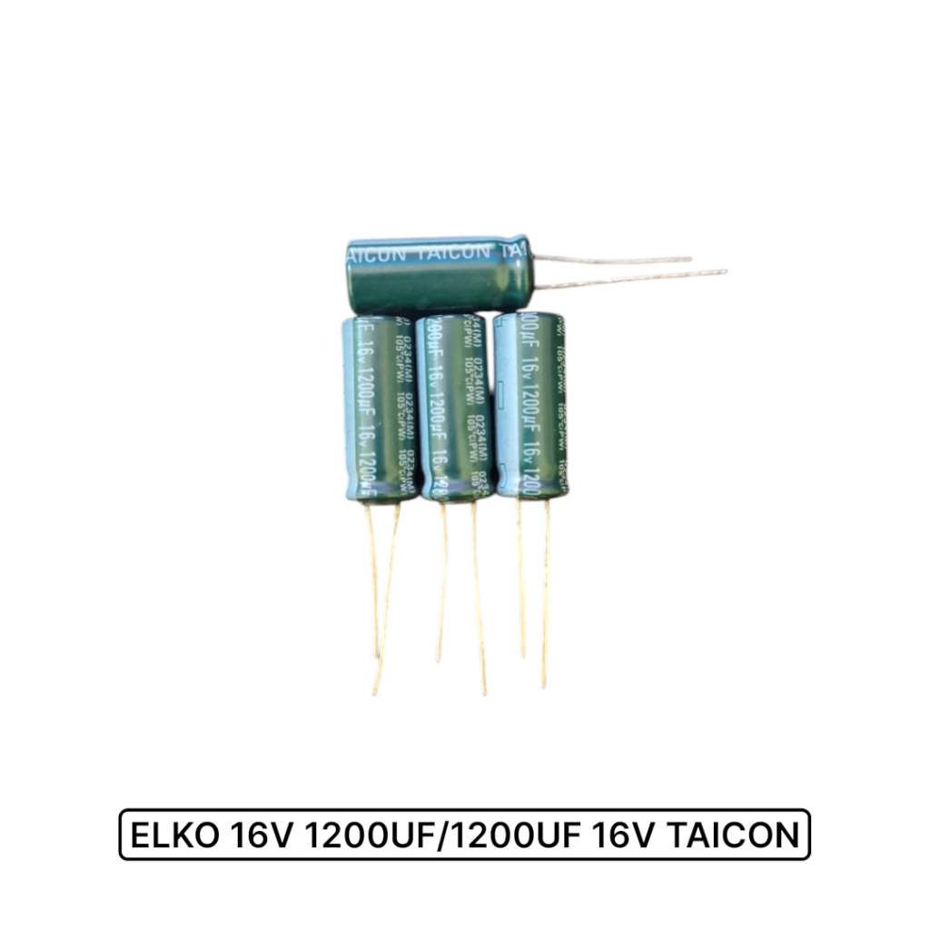 10pcs - Elko 16v 1200uf / 1200uf 16v TAICON Hijau