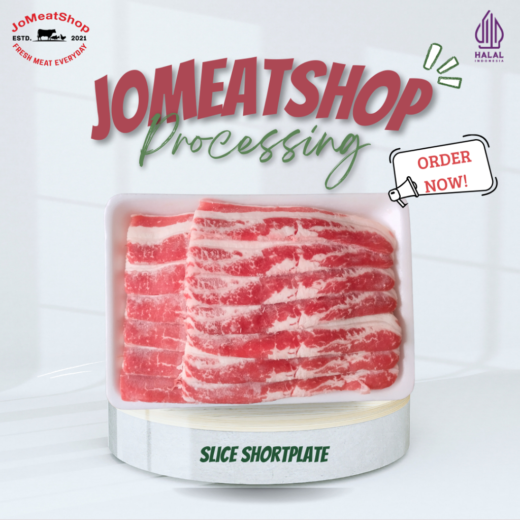 Jomeatshop Daging I Slice Shabu (ShortPlate) Halal & Fresh 100%