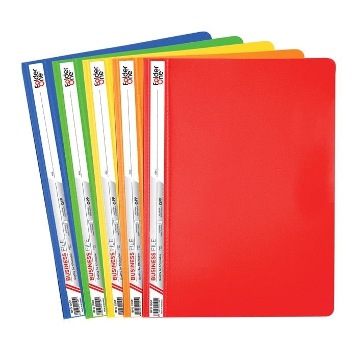 FOLDER ONE Business File Folder  Map Plastik Cover Transparan 4 Warna