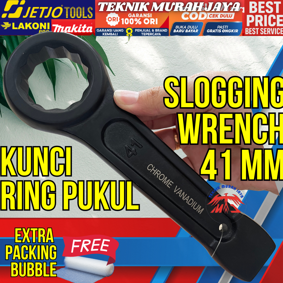 JETJO 300302 SLOGGING WRENCH 41mm Kunci RING Breaker PUKUL Hantam Palu IMPACT Ketok Gedor Baut Besar