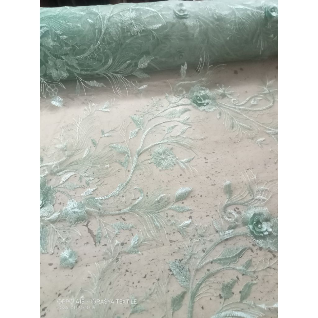 bahan brukat tile premium bahan brukat tile motif bunga bordir bahan brukat tile meteran bahan bruka