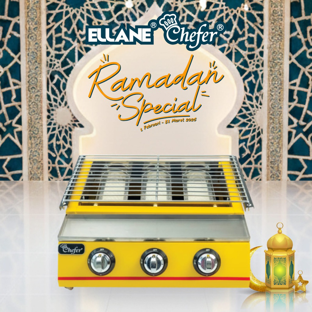 BBQ Gas 3 Tungku Chefer Alat Pemanggang