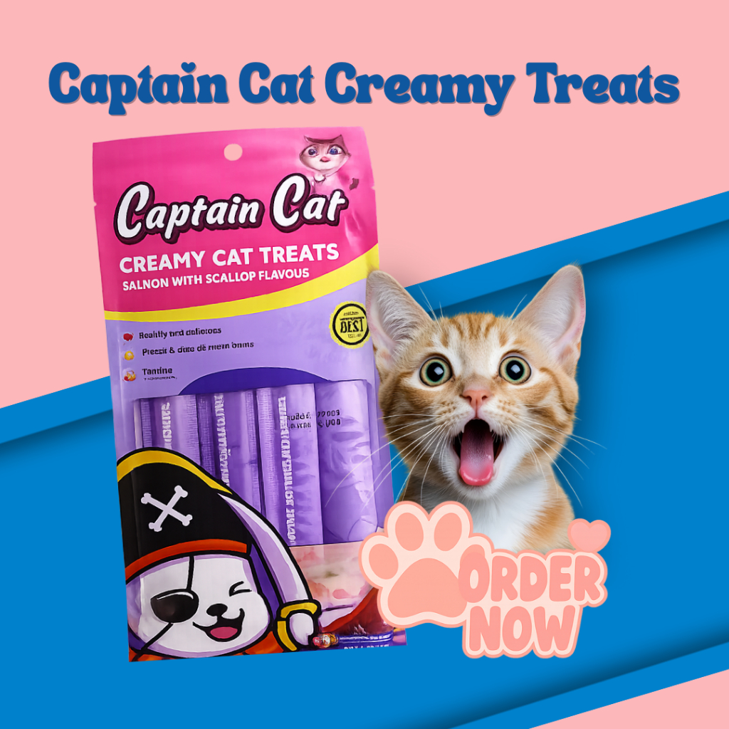 Captain Cat Creamy Snack Kucing Creamy Cat Treats Cemilan Kucing
