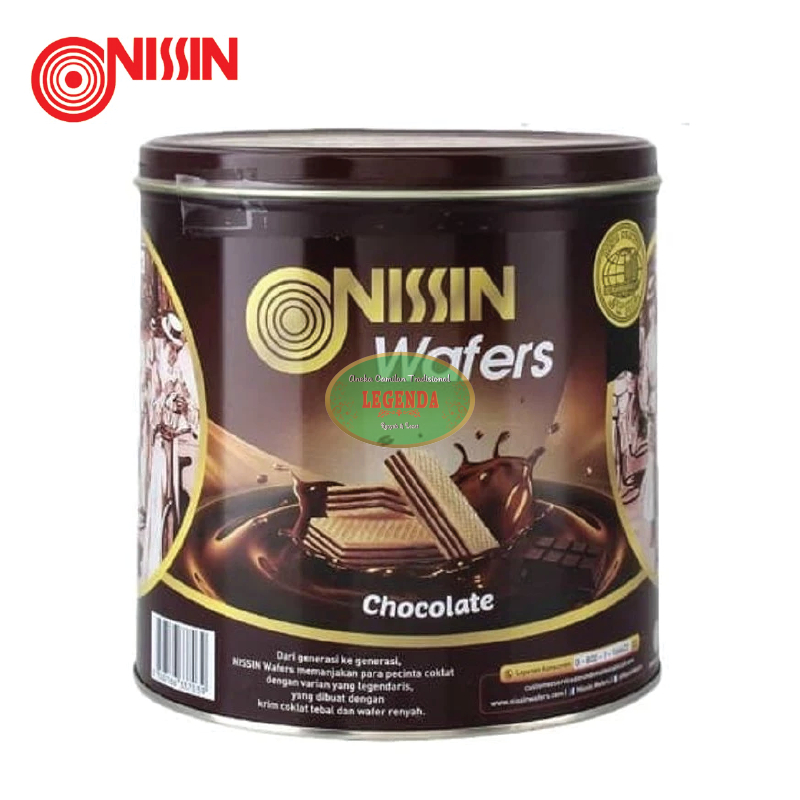 Wafer Sandwich NISSIN Chocolate Toples Kaleng 600 Gr Gram Cokelat Coklat Manis Gurih Renyah Cemilan 