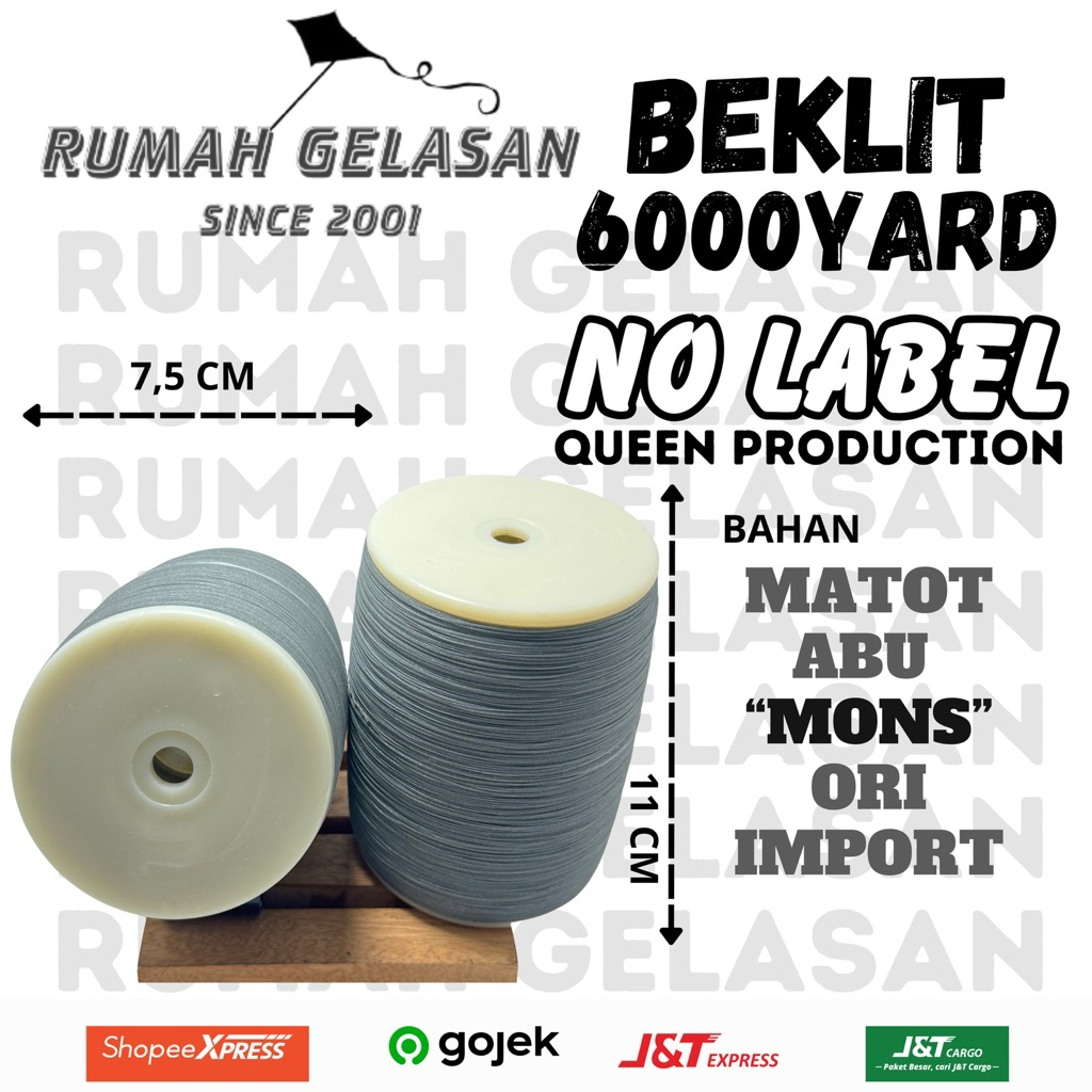 "Promo" Gelasan MATOT ABU  "MONS" 6000Yard Beklit 025/028 - IMPORT (Bahan Kuat & kaku)