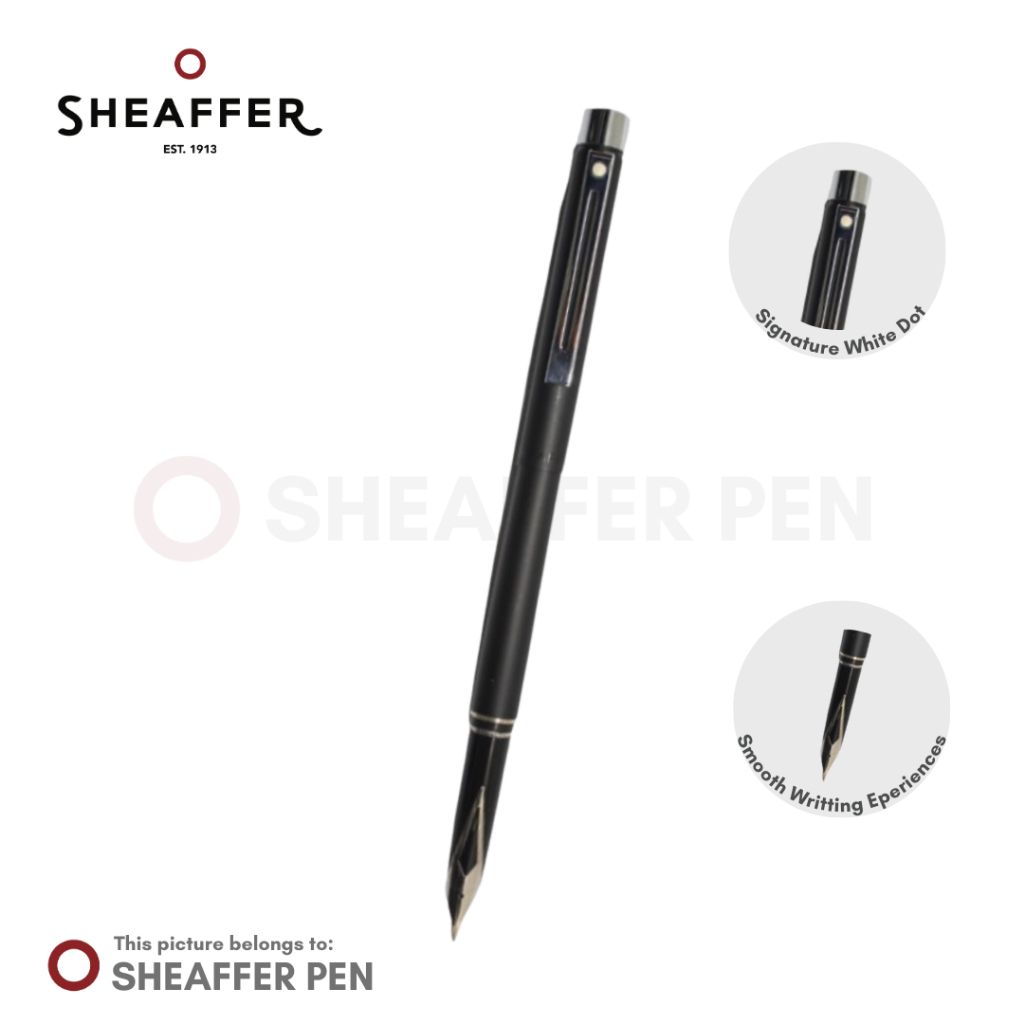 Sheaffer® Targa Matte Black Featuring Chrome Plate Trim Fountain Pen