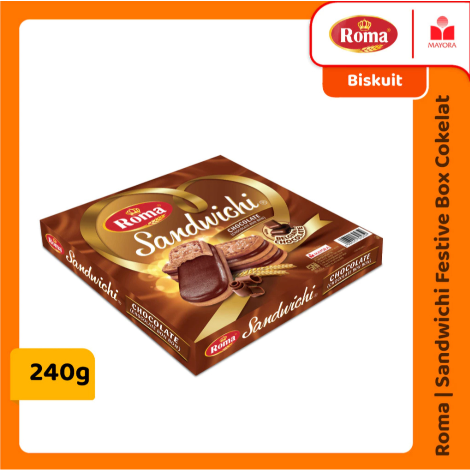 Biskuit Roma Sandwichi Cokelat Festive Box
