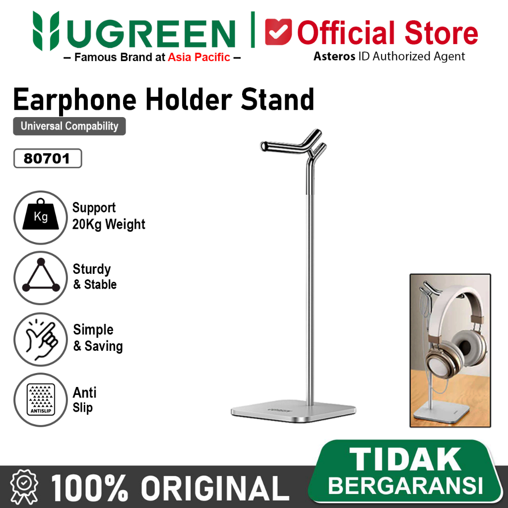UGREEN Stand Holder Universal Hanger Tempat Gantungan Headphone 80701