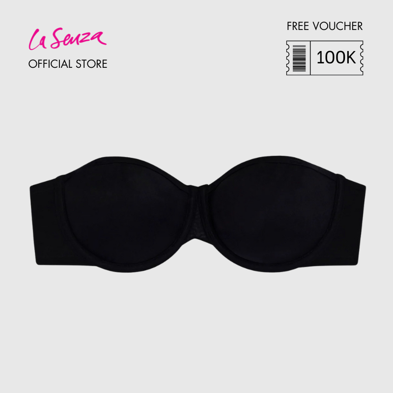 La Senza Spacer Foam Lightly Lined Strapless Bra Warna Smoulder Black 60263066-03YZ