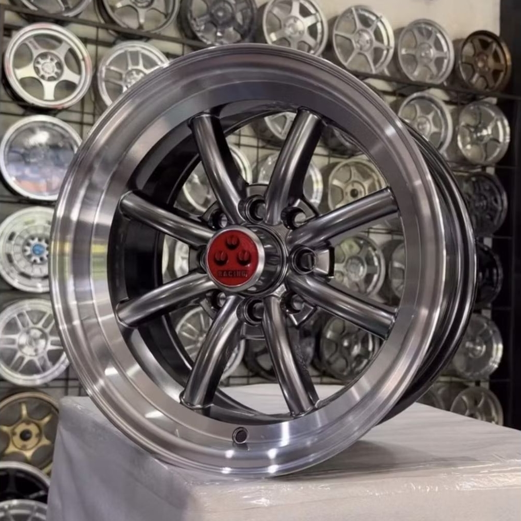 velg rally ring 14 pcd 4x100 - 4x114,3 WATANABE R14 LEBAR 7 ET 10 velg mobil Kijang lgx Avanza veloz