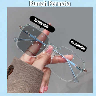 Anti Radiasi Photochromic  Logam Bulat Kacamata Hitam