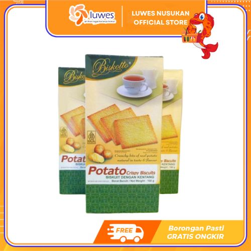 Biskotto Potato Crispy Biscuits 160gr Box