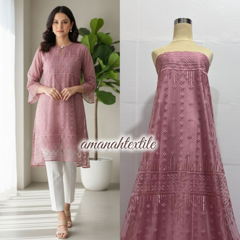 Obral Kain Tile Sapto / Sapto Etnik / Tulle sapto / Bahan Kebaya