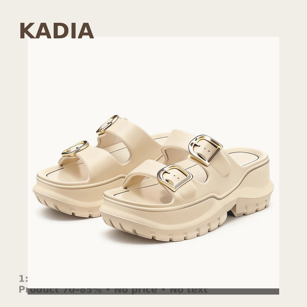 KADIA 2025 Elegan Sandal Hak Tinggi  Wanita  Improt  SANDAL WANITA WEDGES SELOP Cewek Lebaran