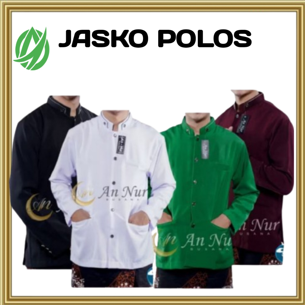 BAJU JASKO JAS KOKO POLOS PRIA LENGAN PANJANG