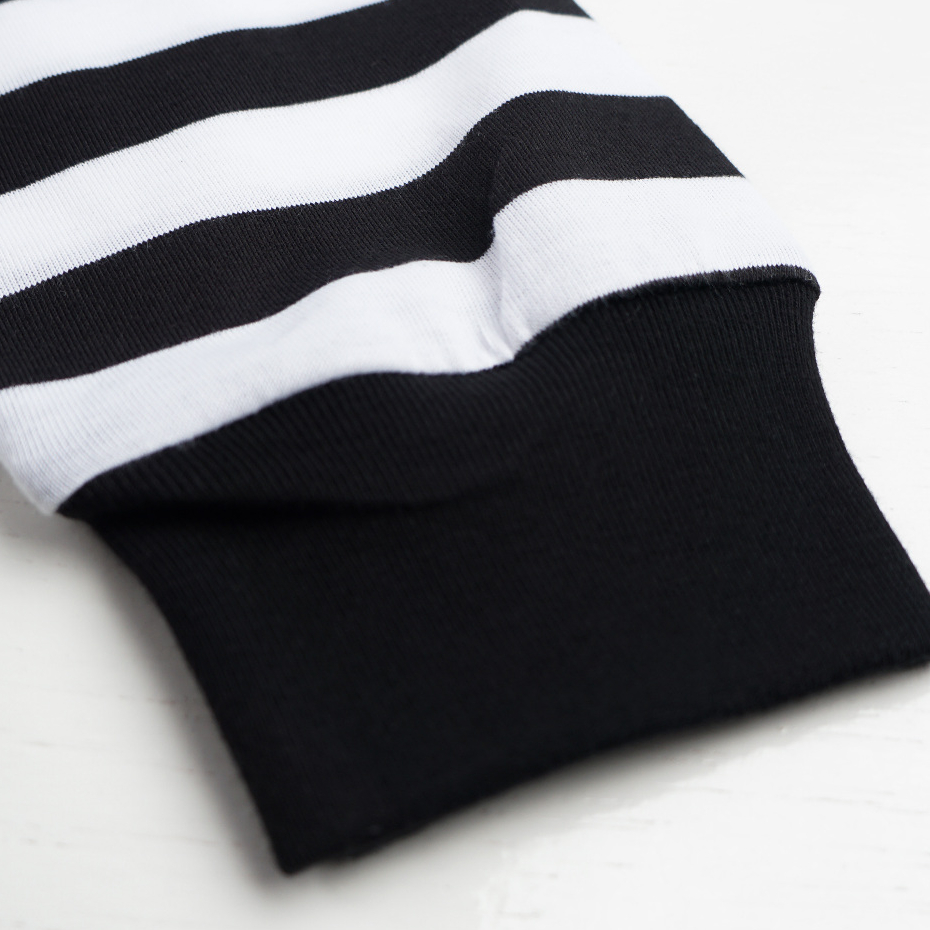 Troy Company Double Sleeve Longsleeve Black Stripe Bubblove - Kaos Lengan Panjang Kaos Hitam Stripe DSD 3338