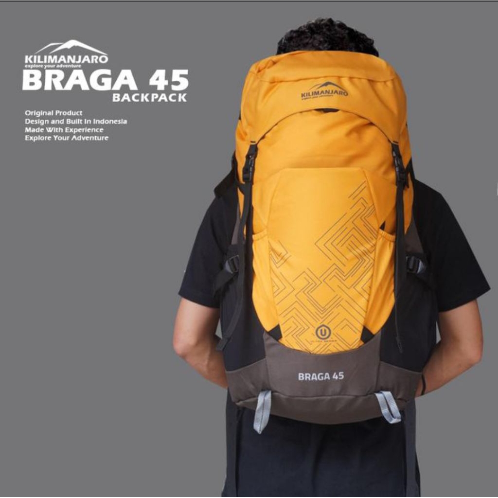 Tas Carrier Kilimanjaro Braga 45 L Tas Ransel Gunung Kilimanjaro BRAGA + Cover Bag TAS CARRIER