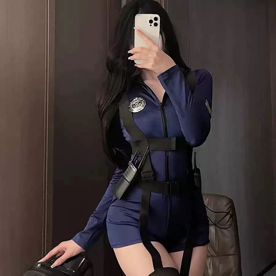 SERA - KOSTUM COSPLAY POLISI JUMPSUIT - BAJU LINGERIE KOSPLAY POLISI BIG SIZE JUMBO SIZE - BAJU COSP