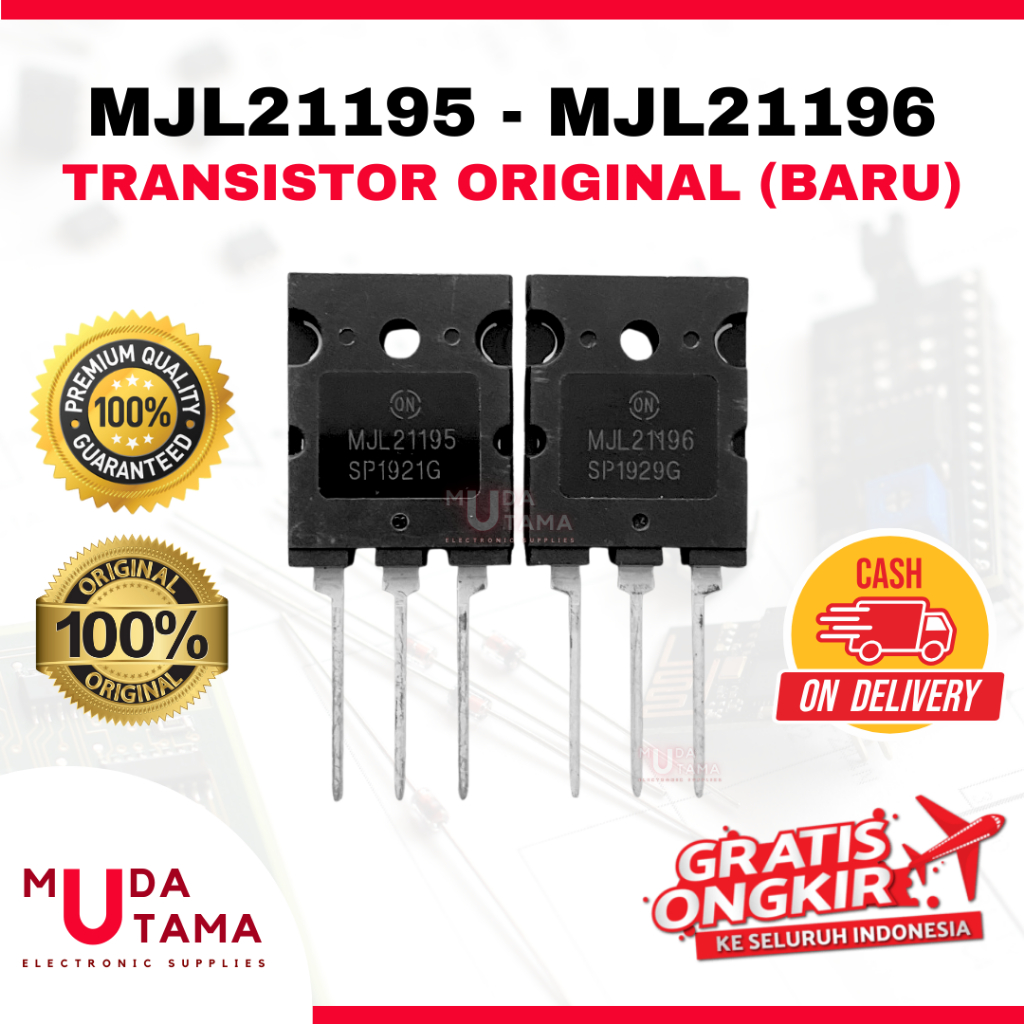 Transistor MJL21195 MJL21196 Set ORIGINAL - TR MJL21195 - TR MJL21196 - MJL 21195 MJL 21196 - Transi