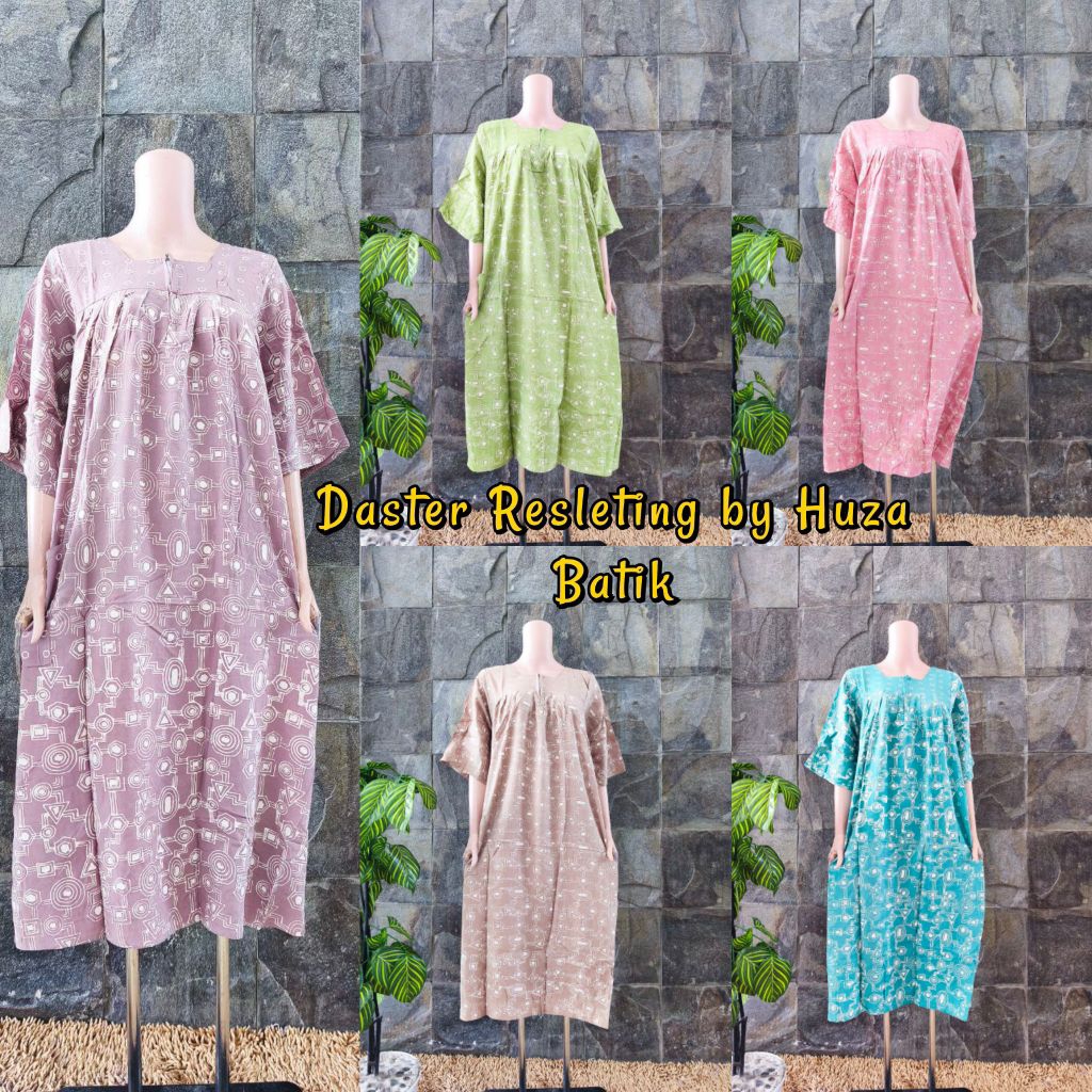 {Ld 136 Cm} Daster Huza Batik Pekalongan ll D Resleting ll Daster Resleting Jumbo