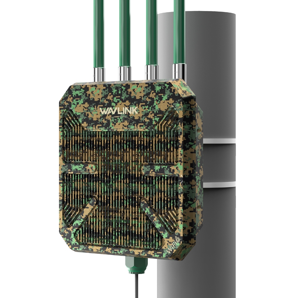WAVLINK AX1800 Titik Akses Luar Ruangan Dual Band WiFi 6 IP67 PoE 4x12dBi