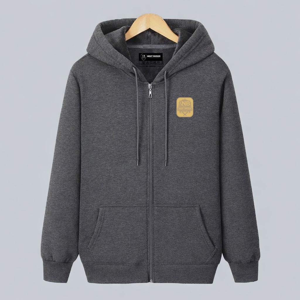 NIGHT BADGER Jaket Pria Wanita Logo NB NIGHT BADGER Kotak Gold Size M-XXL Unisex
