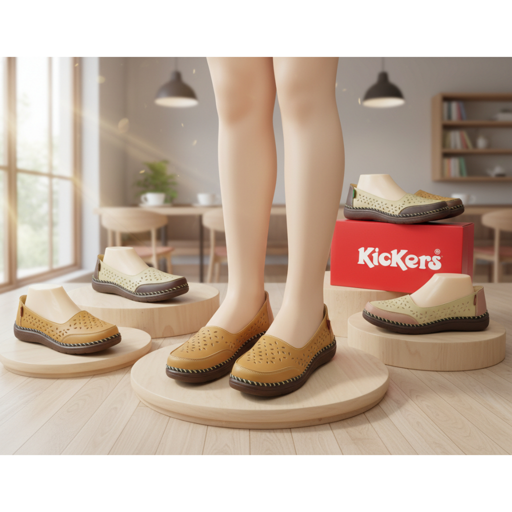 Sepatu Kickers Wanita Flat Shoes Kode MK-61