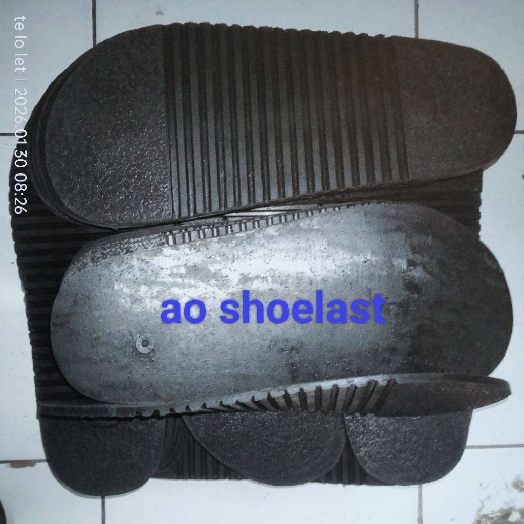 outsole alas sandal model sol potong karet hitam