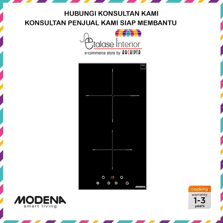 Modena - Kompor Listrik Induksi Portable 30 cm 2 Tungku BI 0321 L