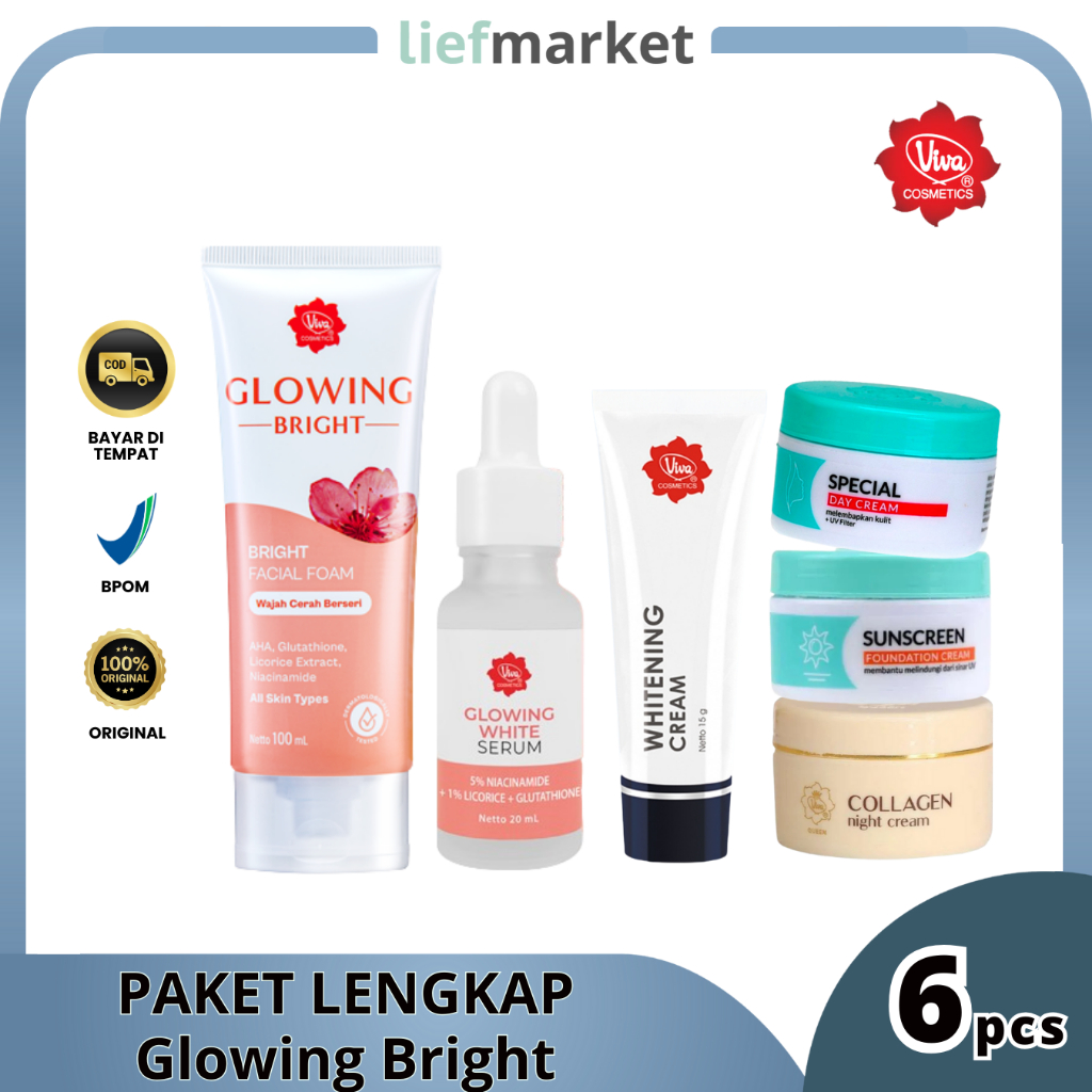 (6IN1) VIVA Paket Skincare Daily - Perawatan Lengkap Pagi dan Malam