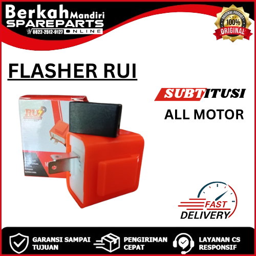 Flasher Motor RUI 12V Atur Kedip Sein Mode Bunyi dan Silent Universal Original