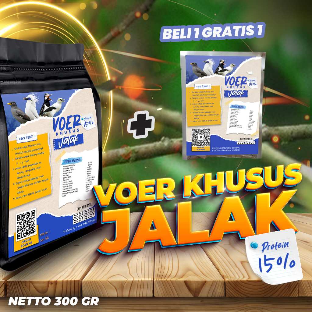 MAKANAN BURUNG JALAK | VOER BURUNG JALAK | VOER HARIAN | VOER NUTRISI KOMPLIT | VOER JALAK PROTEIN 1