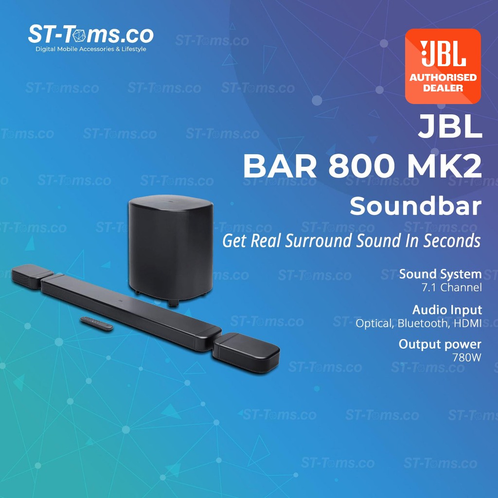 JBL BAR 800MK2 / 800 MK2 7.1 Channel Soundbar Detachable Speakers Dolby Atmos & DTS